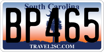 SC license plate BP465