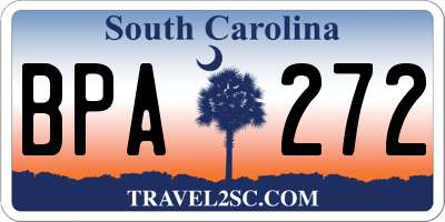 SC license plate BPA272