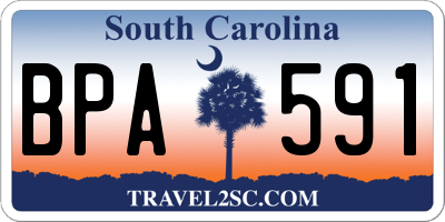 SC license plate BPA591