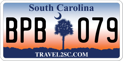 SC license plate BPB079