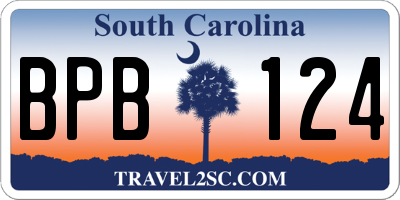 SC license plate BPB124