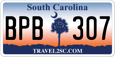 SC license plate BPB307