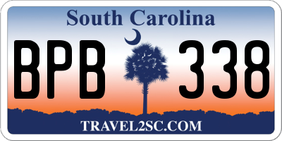 SC license plate BPB338