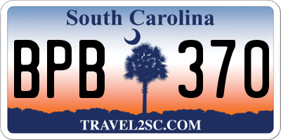 SC license plate BPB370