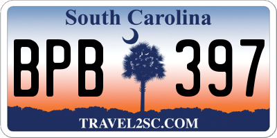SC license plate BPB397