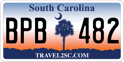 SC license plate BPB482
