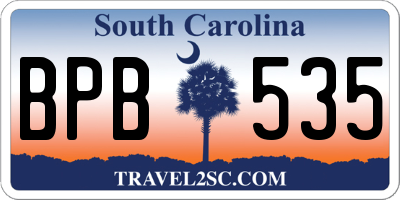 SC license plate BPB535