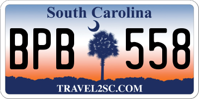 SC license plate BPB558