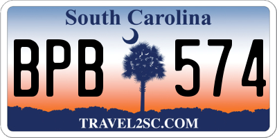 SC license plate BPB574