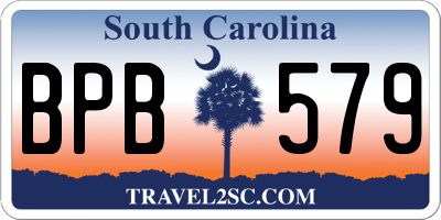 SC license plate BPB579