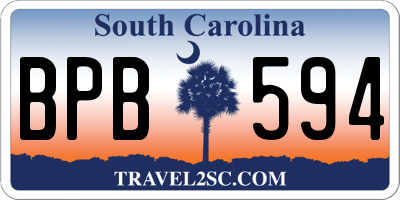 SC license plate BPB594