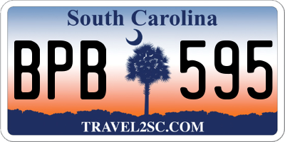 SC license plate BPB595