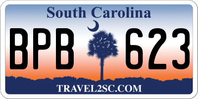 SC license plate BPB623
