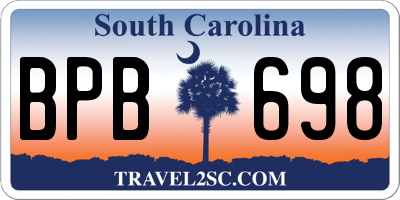 SC license plate BPB698