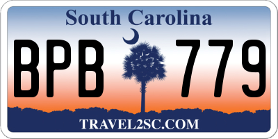 SC license plate BPB779