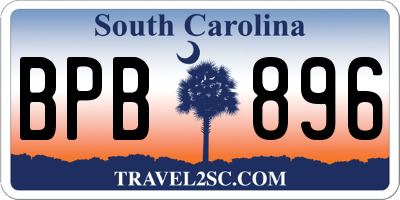 SC license plate BPB896