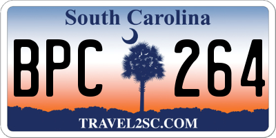SC license plate BPC264
