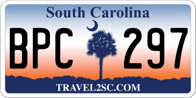 SC license plate BPC297
