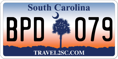 SC license plate BPD079