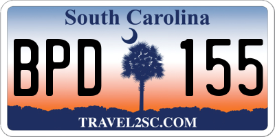 SC license plate BPD155