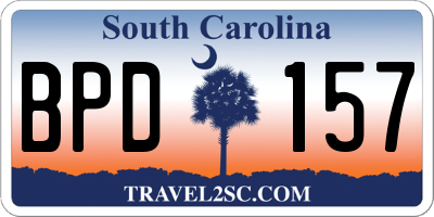 SC license plate BPD157
