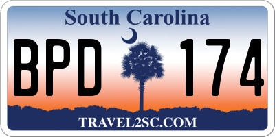SC license plate BPD174
