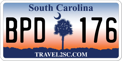 SC license plate BPD176