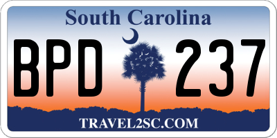 SC license plate BPD237