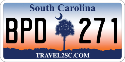 SC license plate BPD271
