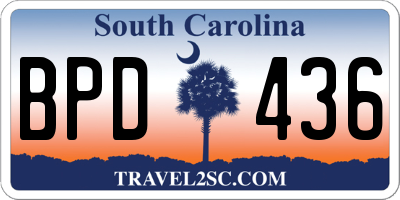 SC license plate BPD436