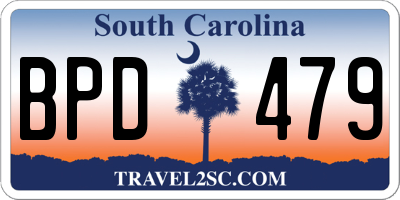 SC license plate BPD479