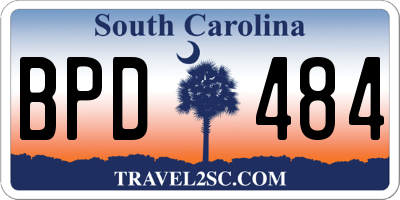 SC license plate BPD484