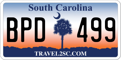 SC license plate BPD499