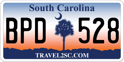SC license plate BPD528