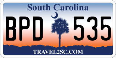 SC license plate BPD535