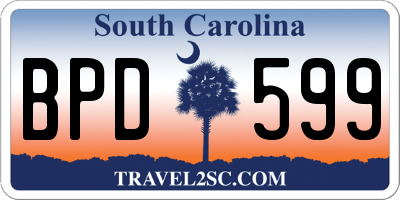 SC license plate BPD599