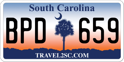 SC license plate BPD659