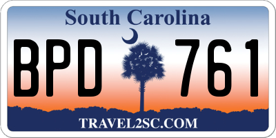 SC license plate BPD761
