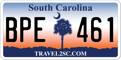 SC license plate BPE461