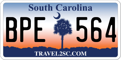 SC license plate BPE564