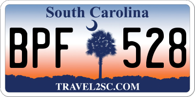SC license plate BPF528
