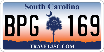 SC license plate BPG169