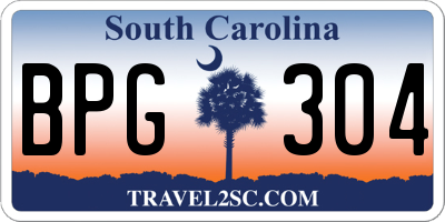 SC license plate BPG304