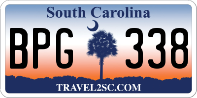 SC license plate BPG338