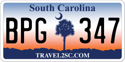 SC license plate BPG347