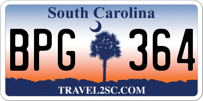 SC license plate BPG364