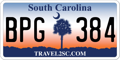 SC license plate BPG384