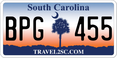 SC license plate BPG455