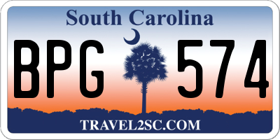 SC license plate BPG574