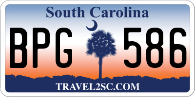 SC license plate BPG586